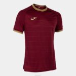 Joma 82P4R1136 بورجوندي قميص ذهبي كم قصير v رجال