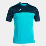 Joma 82P4R1141 الفلورسنت الفيروز الأزرق الداكن الفائز قميص قصير الأكمام رجال