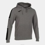 Joma 82P4R1225 مزيج أسود رمادي سترة الشارع مقنعين رجال