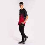 Joma 82P4R1250 أحمر أسود قميص بأكمام قصيرة النمر الرابع رجال - Image 6