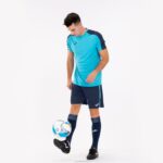Joma 82P4R1258 الفلورسنت الفيروز الأزرق الداكن أكاديمية قميص بأكمام قصيرة iii رجال - Image 5