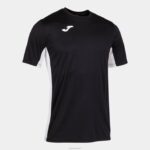 Joma 82P4R1266 أسود أبيض قميص كوزنسا بأكمام قصيرة رجال