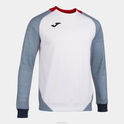 Joma 82P4R1292 أبيض أزرق كحلي أحمر قميص من النوع الثقيل أساسي الثاني رجال