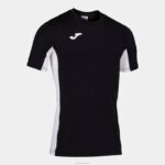 Joma 82P4R1294 أسود أبيض قميص بأكمام قصيرة superliga رجال