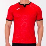 Joma 82P4R1295 أحمر أسود قميص قصير الأكمام toletum الثاني رجال - Image 2