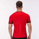 Joma 82P4R1295 أحمر أسود قميص قصير الأكمام toletum الثاني رجال - Image 3