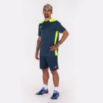 Joma 82P4R1344 الأزرق الداكن أصفر فلوري بطولة قميص قصير الأكمام سادسا رجال - Image 4