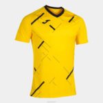 Joma 82P4R1355 أصفر أسود قميص بأكمام قصيرة النمر الثالث رجال
