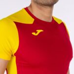 Joma 82P4R1357 احمر اصفر قميص قصير الأكمام سجل الثاني رجال - Image 5