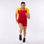 Joma 82P4R1357 احمر اصفر قميص قصير الأكمام سجل الثاني رجال - Image 7