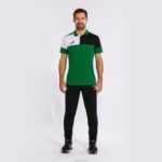 Joma 82P4R1362 أخضر أسود أبيض قميص بولو بأكمام قصيرة طاقم v رجال - Image 7