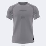 Joma 82P4R1366 رمادي قميص قصير الأكمام صالة رياضية داخلية رجال