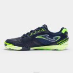 Joma 82P4R1368 الأزرق الداكن والأصفر أحذية كرة الصالات المراوغة 23 داخلي - Image 2