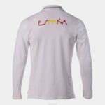 Joma 82P4R1398 ابيض رمادي قميص بولو كم طويل ترفيهي اللجنة الأولمبية الإسبانية - Image 2