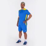 Joma 82P4R1412 الأزرق الملكي الأصفر بطولة قميص قصير الأكمام سادسا رجال - Image 4