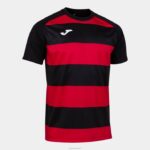 Joma 82P4R1431 أسود أحمر قميص قصير الأكمام prorugby الثاني رجال