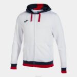 Joma 82P4R1435 أبيض كحلي سترة مقنعين مريحة الثاني رجال