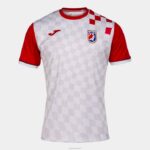 Joma 82P4R1447 أبيض أحمر قميص قصير الأكمام 1st موحد الاتحاد الكرواتي لكرة اليد