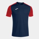 Joma 82P4R1474 الأزرق الداكن الأحمر قميص بأكمام قصيرة أكاديمية رابعا رجال