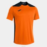 Joma 82P4R1475 برتقالي أسود بطولة قميص قصير الأكمام سادسا رجال