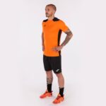 Joma 82P4R1475 برتقالي أسود بطولة قميص قصير الأكمام سادسا رجال - Image 4