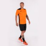 Joma 82P4R1475 برتقالي أسود بطولة قميص قصير الأكمام سادسا رجال - Image 6
