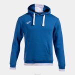Joma 82P4R1476 أزرق ملكي أبيض سترة مقنعين مريحة الثاني رجال