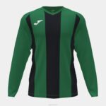 Joma 82P4R1485 أخضر أسود قميص طويل الأكمام بيزا الثاني رجال