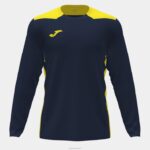 Joma 82P4R1496 الأزرق الداكن أصفر فلوري بطولة القميص بأكمام طويلة vi رجال