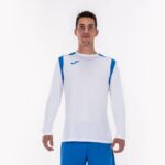Joma 82P4R1522 أبيض أزرق ملكي بطولة القميص بأكمام طويلة v رجال - Image 2