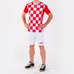 Joma 82P4R1523 احمر ابيض قميص بأكمام قصيرة العلم الثاني رجال - Image 2