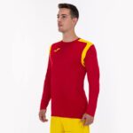 Joma 82P4R1527 احمر اصفر بطولة القميص بأكمام طويلة v رجال - Image 4