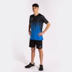 Joma 82P4R1553 الأزرق الملكي الأسود قميص بأكمام قصيرة النمر الرابع رجال - Image 6