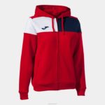 Joma 82P4R1587 أحمر أزرق كحلي أبيض طاقم سترة مقنعين v نحيف