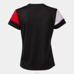 Joma 82P4R1595 أسود أحمر أبيض قميص طاقم قصير الأكمام v نحيف - Image 2