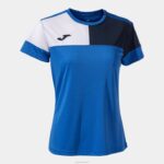 Joma 82P4R1600 الأزرق الملكي الأزرق الداكن الأبيض قميص طاقم قصير الأكمام v نحيف