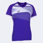 Joma 82P4R1622 أبيض أرجواني قميص بأكمام قصيرة سوبر نوفا الثاني نحيف