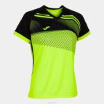 Joma 82P4R1627 نيون أصفر أسود قميص بأكمام قصيرة سوبر نوفا الثاني نحيف