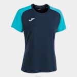Joma 82P4R1630 الأزرق الداكن الفيروز الفلوريسنت قميص بأكمام قصيرة أكاديمية رابعا نحيف - Image 3