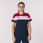 Joma 82P4R1678 الأزرق الداكن الأحمر الأبيض قميص بأكمام قصيرة طاقم رابعا نحيف - Image 2