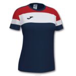 Joma 82P4R1678 الأزرق الداكن الأحمر الأبيض قميص بأكمام قصيرة طاقم رابعا نحيف