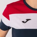 Joma 82P4R1678 الأزرق الداكن الأحمر الأبيض قميص بأكمام قصيرة طاقم رابعا نحيف - Image 4