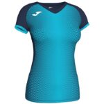 Joma 82P4R1681 الأزرق الداكن الفيروز الفلوريسنت قميص بأكمام قصيرة سوبر نوفا نحيف