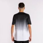 Joma 82P4R168 أبيض أسود قميص بأكمام قصيرة النمر الرابع رجال - Image 3