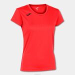 Joma 82P4R1700 نيون المرجان قميص قصير الأكمام سجل الثاني نحيف