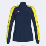 Joma 82P4R1705 الأزرق الداكن أصفر فلوري قميص من النوع الثقيل النخبة التاسع نحيف