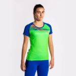 Joma 82P4R1750 الفلورسنت الأخضر والأزرق الملكي قميص قصير الأكمام النخبة x نحيف - Image 3