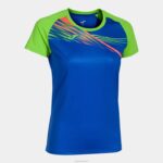 Joma 82P4R1763 الأزرق الملكي الأخضر الفلوريسنت قميص قصير الأكمام النخبة x نحيف