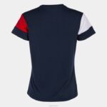 Joma 82P4R1769 الأزرق الداكن الأحمر الأبيض قميص طاقم قصير الأكمام v نحيف - Image 2