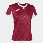 Joma 82P4R1807 بورجوندي أبيض قميص قصير الأكمام toletum الثاني نحيف